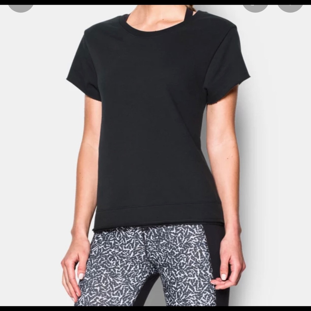 Short sleeve terry crew neck